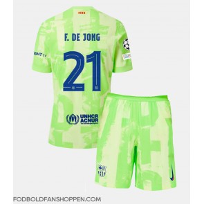 Barcelona Frenkie de Jong #21 Tredjetrøje Børn 2024-25 Kortærmet (+ Korte bukser)